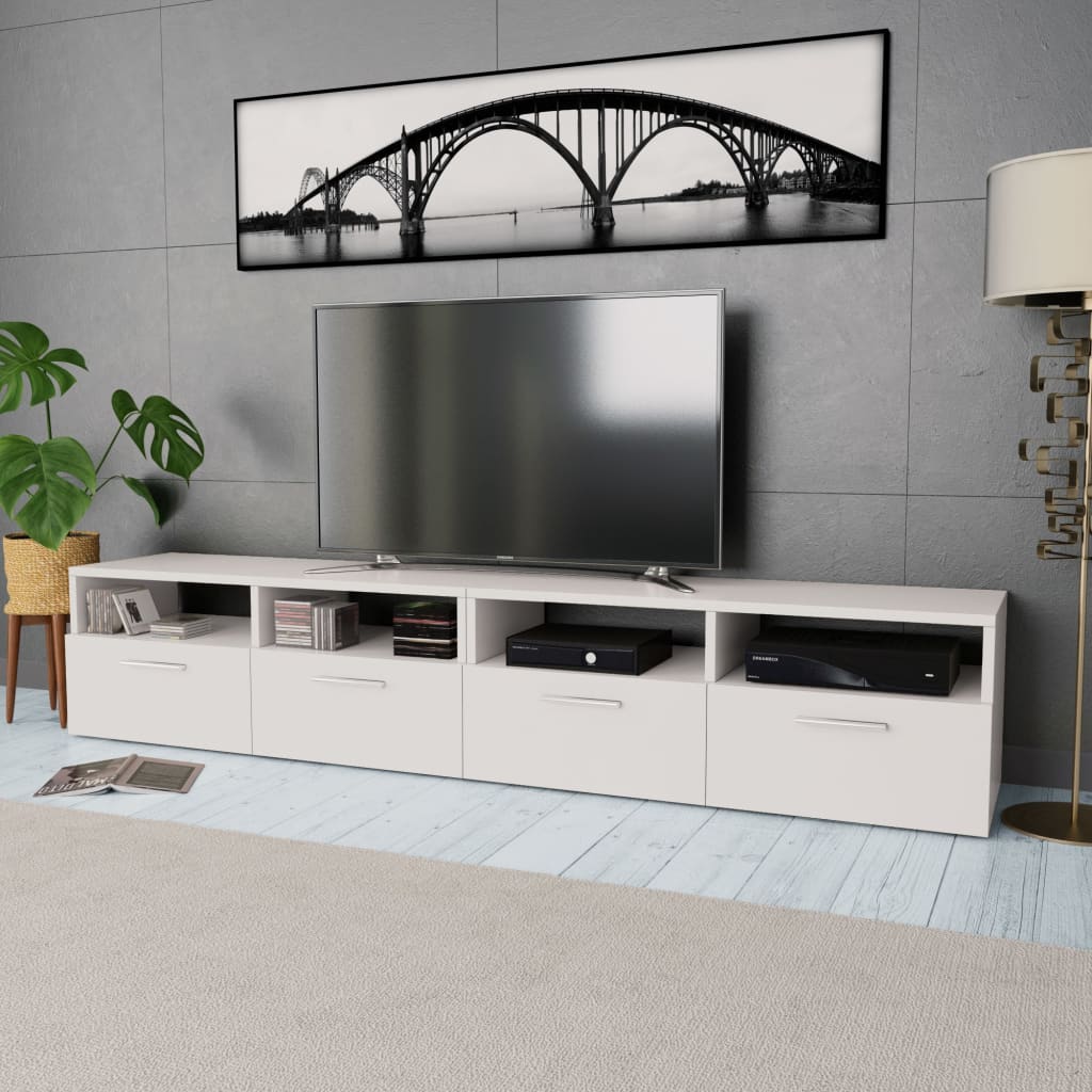 vidaXL TV Stand TV Console Sideboard TV Unit Media Unit 2 Pcs Engineered Wood-5