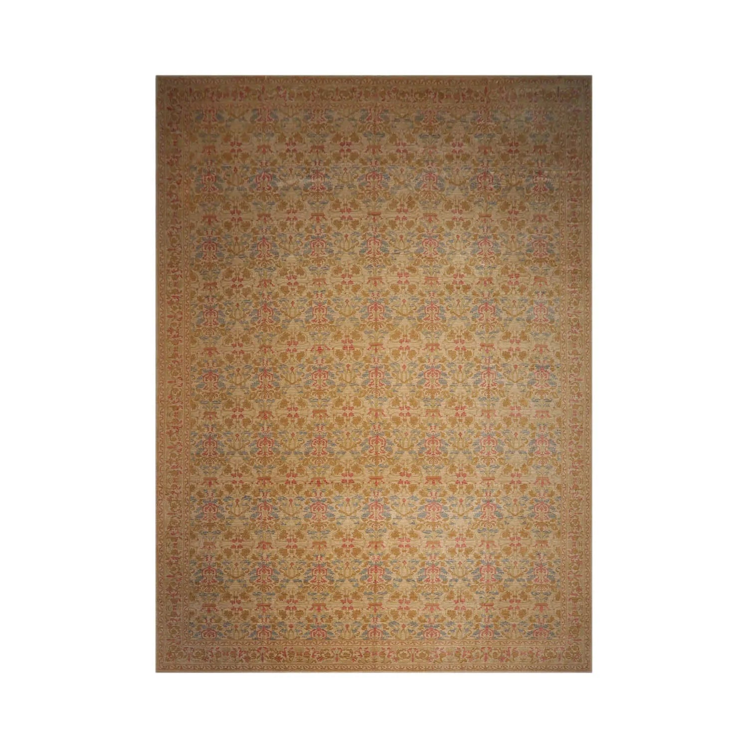 14'6''x19'10'' Palace Beige Hand Knotted 100% Wool Transitional Oriental Area Rug-1